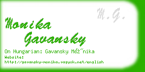 monika gavansky business card